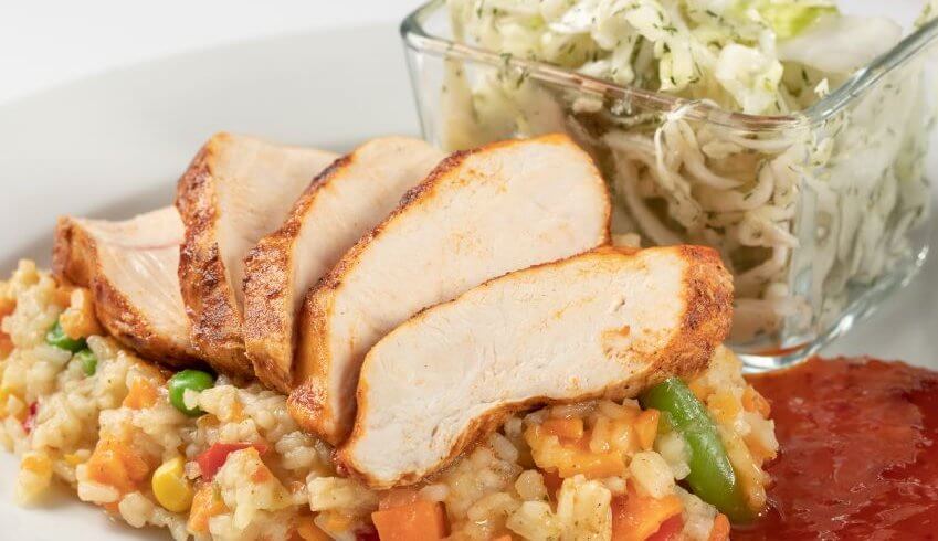Piept de pui cu orez
